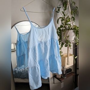 Wild Fable baby doll blue tank medium